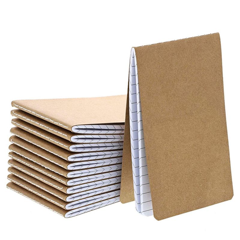 Kraft Cover To Do List Notepads, 64 Pages Each (2.7 x 4.5 In, 12 Pack)