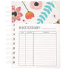 Floral Monthly Budget Planner, Bill Organizer with 24 Pockets, Debt Tracker (5x7 In)