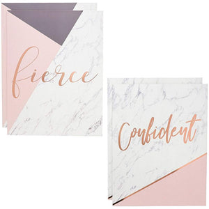 Marble Pocket Folders with Motivational Sayings (12 x 9.25 in, 12 Pack)