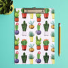 Cactus Clipboard with Metal Clip (Plastic, 9 x 12.5 in.)