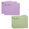 Lined File Folders, 1/3 Cut Tab Letter Size, Notes Section, 6 Colors (12 Pack)