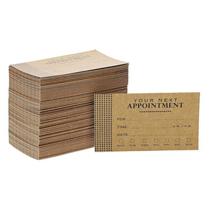 Paper Junkie Appointment Reminder Cards (200 Count), Kraft, 3.5 x 2 Inches
