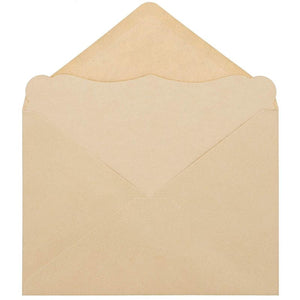 50 Pack Blank Cards with Envelopes, Vintage Kraft Cardstock for Making Invitations, 5x7