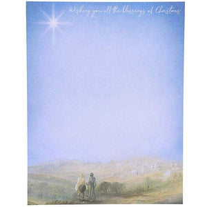 Nativity Scene Christmas Stationery Paper, Holiday Letterhead (Letter Size, 96 Sheets)