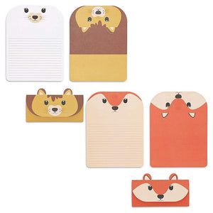 48 Pack Cute Trifold Envelopes, Lined Stationery Paper for Kids (Animal Woodland, 6.3 x 8.3)
