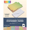 Lined Watercolor Stationery Paper and Envelopes Set (10.25 x 7.25 Inches, 90 Pieces)
