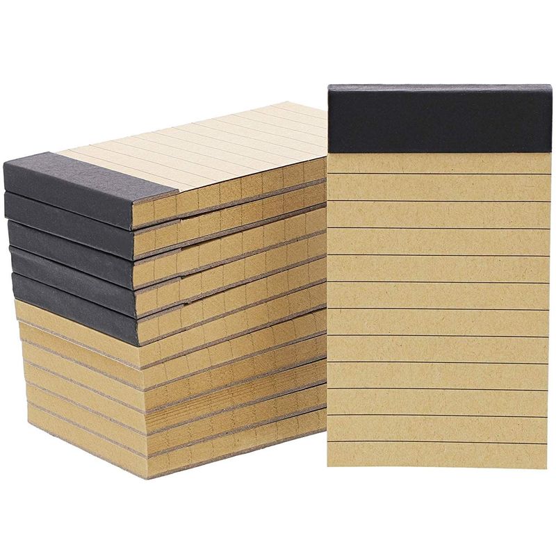 Mini To Do List Notepads with Kraft Paper (2 x 4 Inches, 12-Pack)