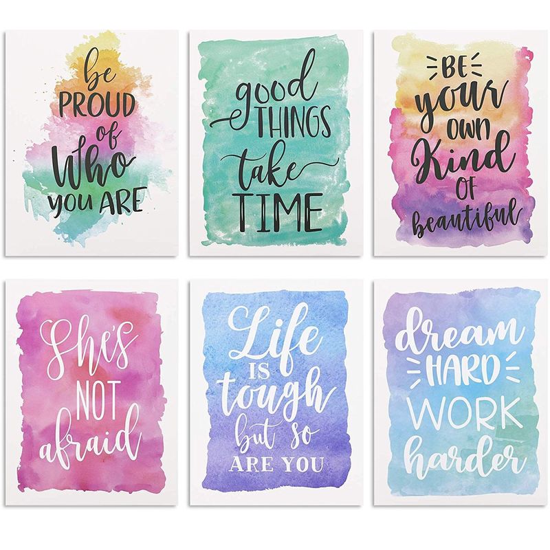 Paper Junkie Pocket Folders with Inspirational Quotes (12 x 9.25 in, Multicolored, 12 Pack)