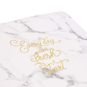 Marble and Gold Foil 3 Ring Binder Portfolio with Clipboard (10.5 x 12.5 Inches)