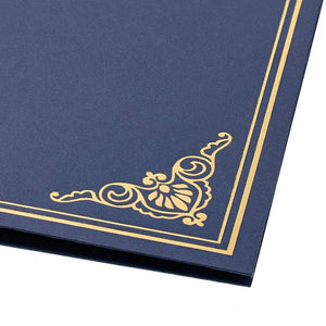 Paper Junkie 24 Pack Certificate Holder Letter-Sized Diploma Cover - Navy Blue