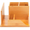 Bamboo Wood Desk Organizer with 7 Compartments (8 x 7.5 in.)