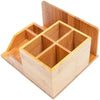 Bamboo Wood Desk Organizer with 7 Compartments (8 x 7.5 in.)