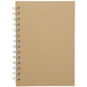 Kraft Cover Notebook, Spiral Hardcover Sketchbook (7.75 x 5.75 In, 3-Pack)