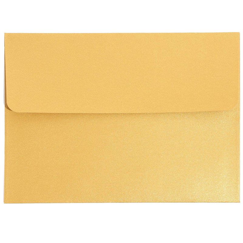 50 Pack A7 Metallic Gold Wedding Invitation Self Seal Envelopes for 5x7 Cards