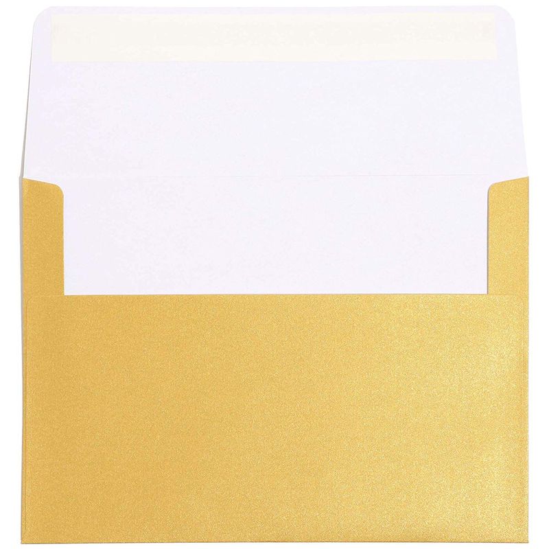 50 Pack A7 Metallic Gold Wedding Invitation Self Seal Envelopes