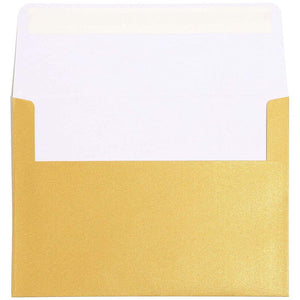 50 Pack A7 Metallic Gold Wedding Invitation Self Seal Envelopes for 5x7 Cards