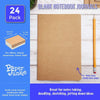 Blank Kraft Travel Journal Notebook (24 Pack)