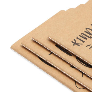 12 Pack Kraft Pocket Journals, Lined Notebooks (Kindness Counts, A6)