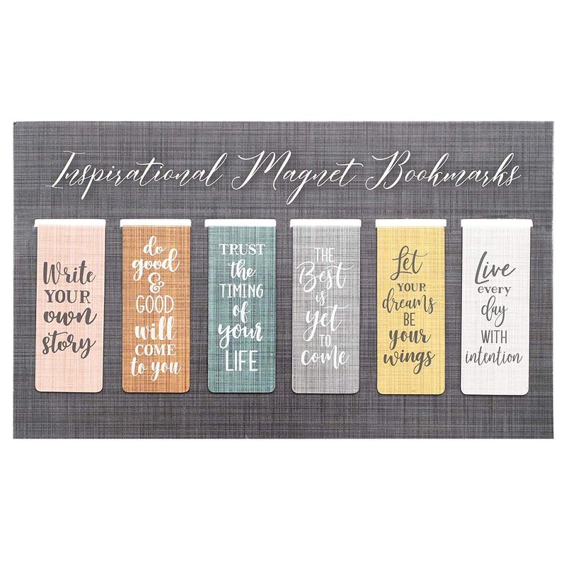 36 Pack Magnetic Bookmarks with Inspirational Quotes