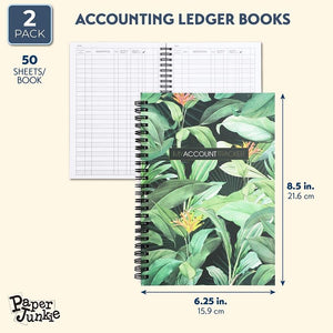 Account Tracker Notebook, Budget Journal (50 Sheets, 2 Pack)