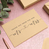 Kraft Wedding Thank You Greeting Cards with Brown Envelopes (4 x 6 In, 120 Pack)