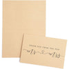 Kraft Wedding Thank You Greeting Cards with Brown Envelopes (4 x 6 In, 120 Pack)