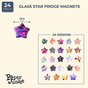 Glass Star Refrigerator Magnets (24 Pack)