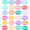 Motivational Glass Magnets for Refrigerators (Oval, 24 Pack)