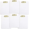White Clipboards with Low Profile Clip (8.75 x 11.6 in, 6-Pack)