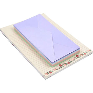 Vintage Floral Stationery Paper and Envelope Set (10.2 x 7.25 In, 60 Sheets)