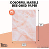 Marble Stationery Paper in 6 Colors, Letter Size (8.5 x 11 In, 96 Sheets)