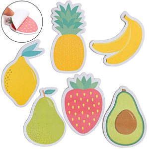 Fruit Shaped Sticky Notes (2.5 x 3.5 in, 6-Pack, 20 Sheets Per Pack)