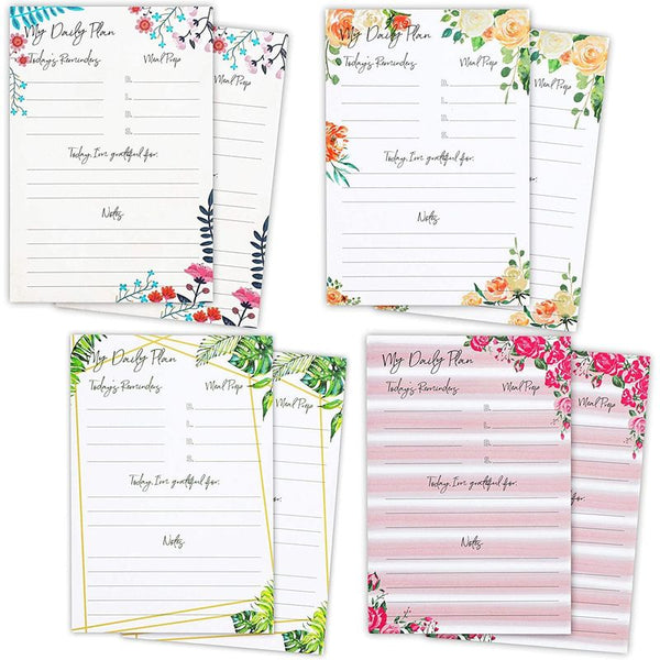 Calendar Sticky Notes for Monthly, Weekly, and Daily in Floral Print ...