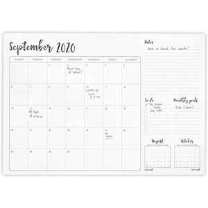 2020-2021 Academic Calendar Desk Blotter Pad, 18 Month Planner (White, 17 x 12 in)