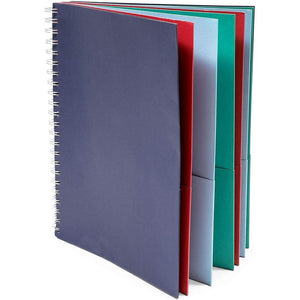 File Organizers with Pockets, Spiral Bound Folders (9.5 x 11.75 in)