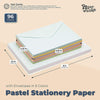 Pastel Stationery Paper with Envelopes, 6 Colors (96 Sheets, 48 Envelopes)
