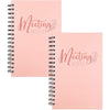 Pink Meeting Notebooks for Work, 80 Sheets (6 x 9 Inches, 2 Pack)