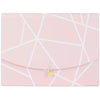 Expanding File Folder with10 Pockets, Pink Geometric (Letter Size)