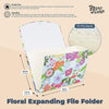 Floral Expanding File Folder with 10 Pockets (Letter Size)