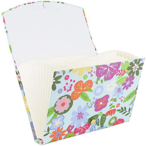 Floral Expanding File Folder with 10 Pockets (Letter Size)