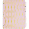 3 Ring Binder Dividers with 5-Tabs, Pink and Black (8.5 x 11 in, 6 Pack)