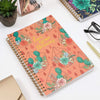 Gold Foil Succulent Spiral Bound Journal Notebooks (8.25 x 6.15 in, Set of 2)