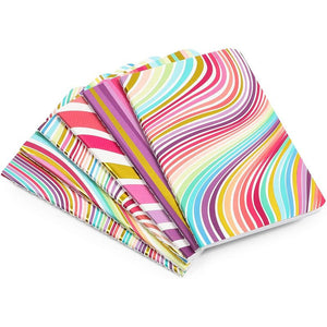 Rainbow Gold Foil Swirl Dot Journal Pocket Notebook, 32 Sheets (3.5 x 5.5 In, 6 Pack)