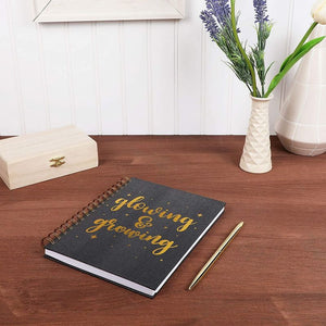 Motivational Spiral Notebooks, Gold Foil Journals (5.25 x 8.25 in, 2 Pack)