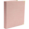 Pink Binder, Linen 3 Ring Binder, File Folder with Gold Hardware (1.5 in)