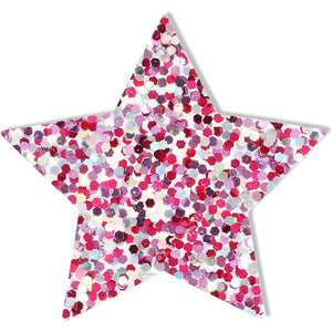Glitter Star Stickers, Hot Pink (1.5 Inches, 200 Pieces)