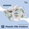 Decorative File Folders, 1/3 Cut Tab, Letter Size, Cactus Succulent (6 Pack)
