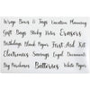 Black Decorative Script Labels for Office Organizing Supplies (13 Sheets)