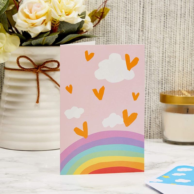 Blank Greeting Cards with Envelopes for All Occasions, Rainbow