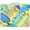 Tropical Decorative File Folders with 1/3 Cut Tabs, Letter Size (12 Pack)